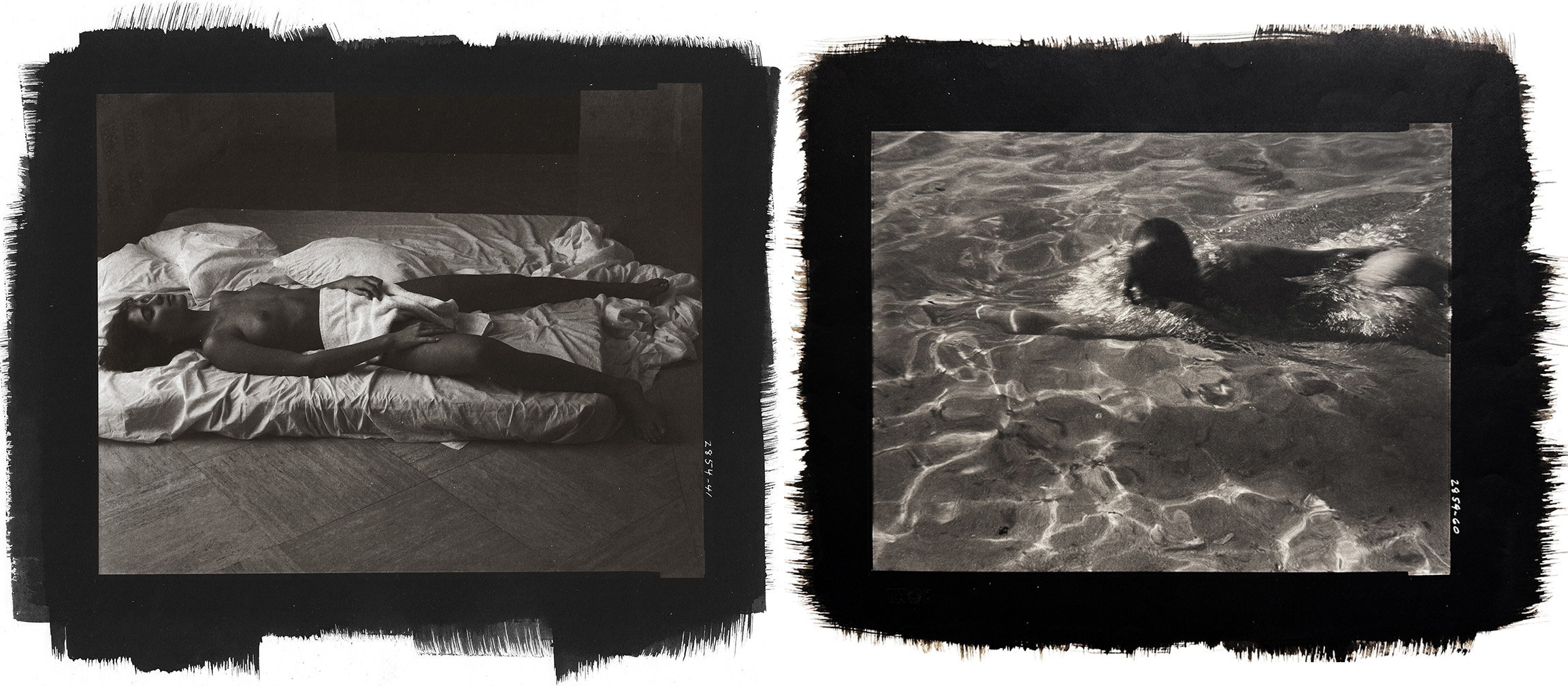 J. Asleep, Mustique, West Indies, 1982 and Cooling Off (2), Mustique, West Indies, 1984