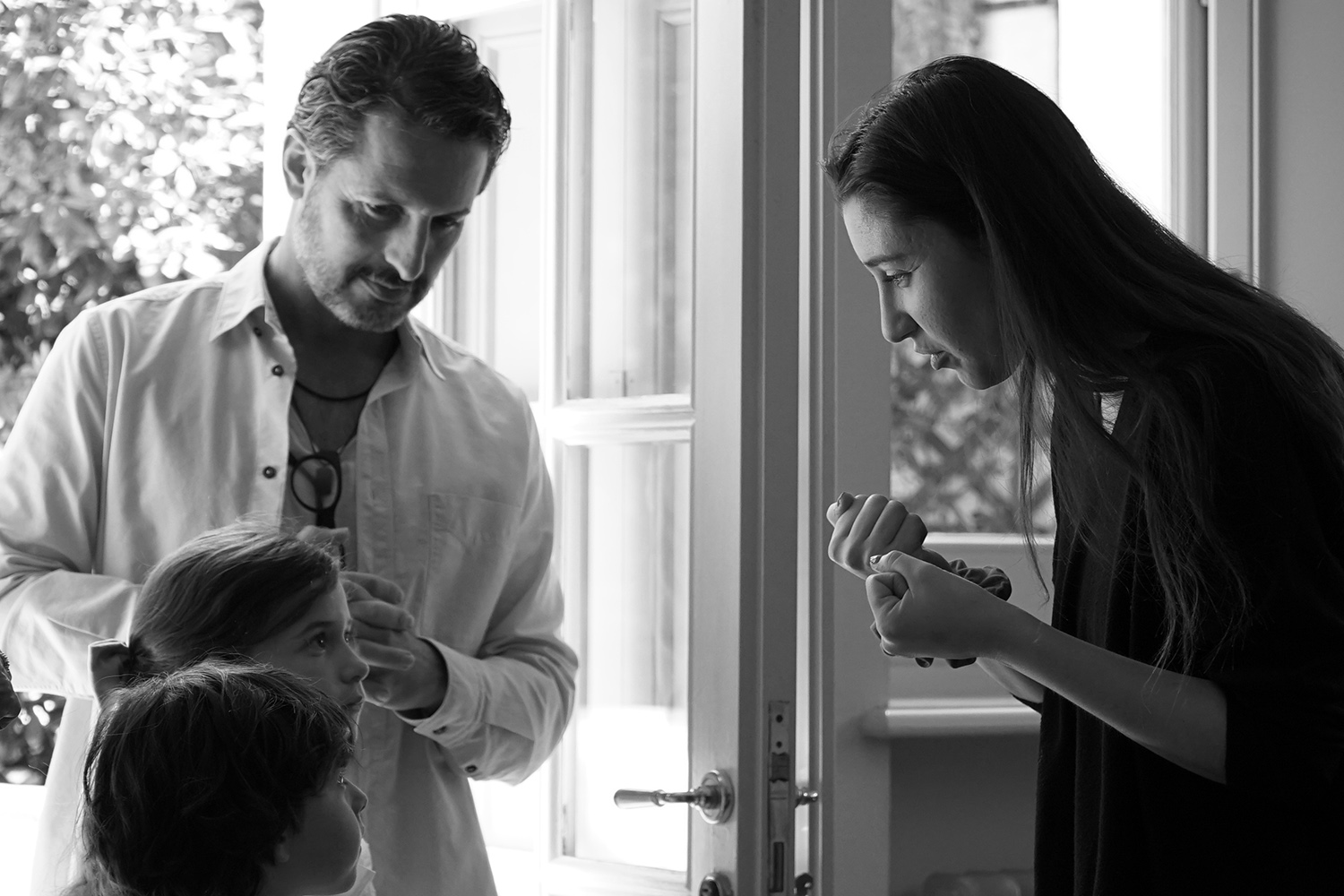 Alexandra. Filming of her short film Abril