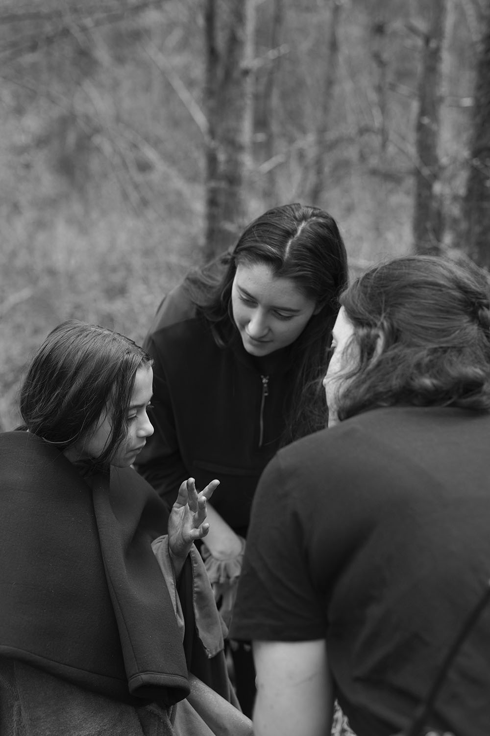 Alexandra. Filming of her short film Abril with Sofía Otero