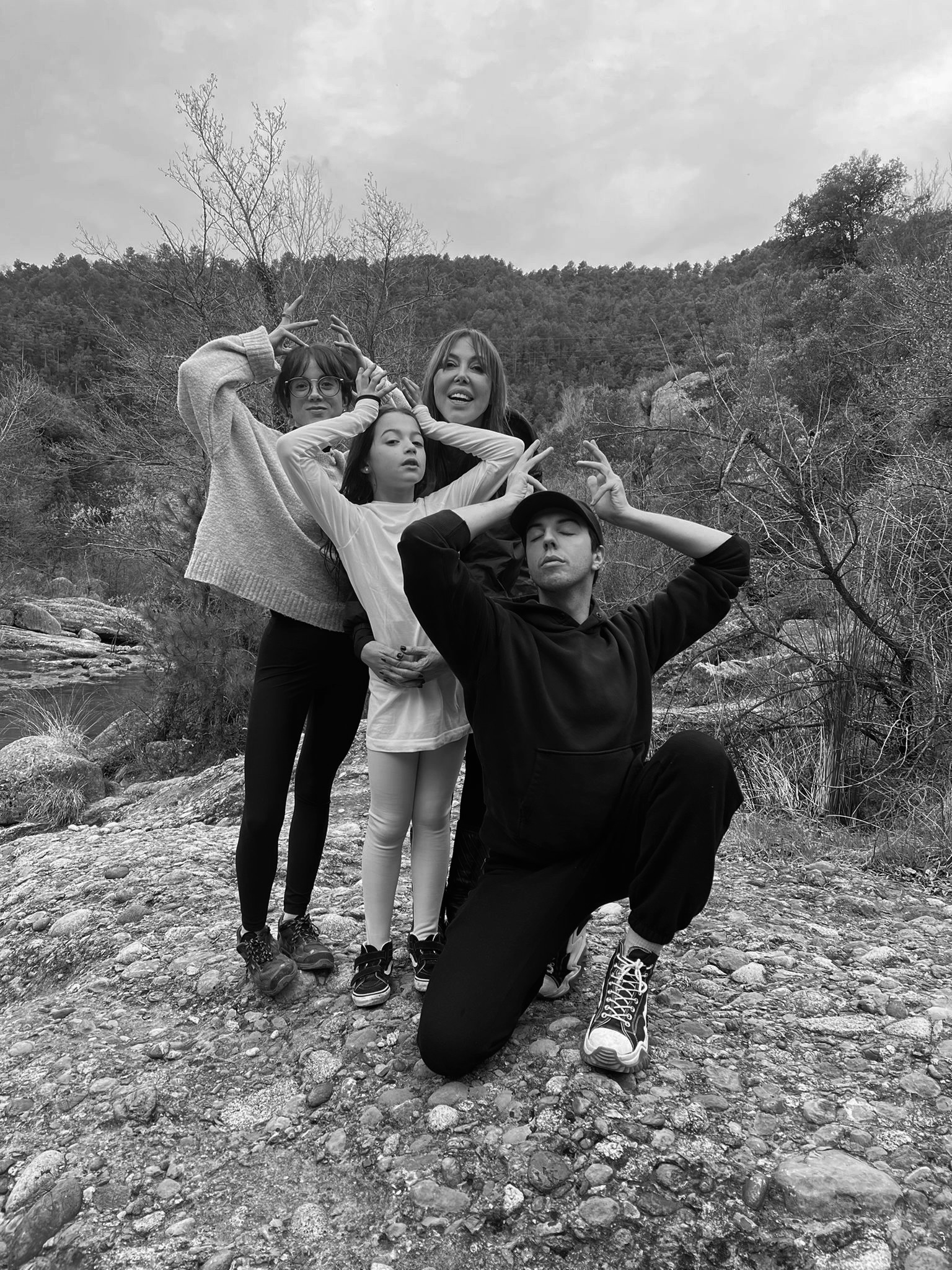 Victor, Marta and Jo, with Sofia Otero. Short film Abril