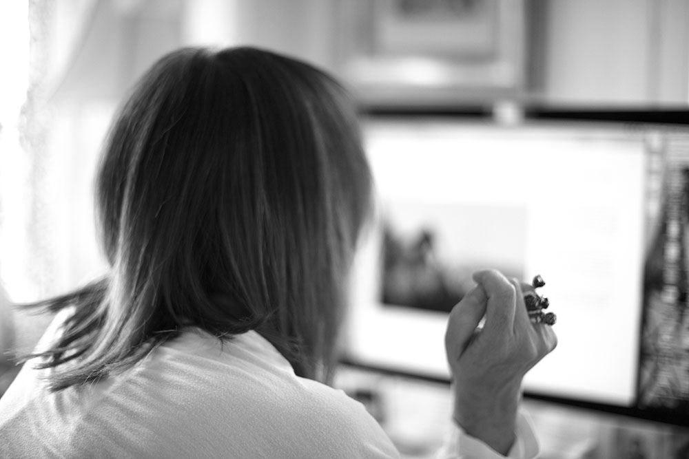 Jo working