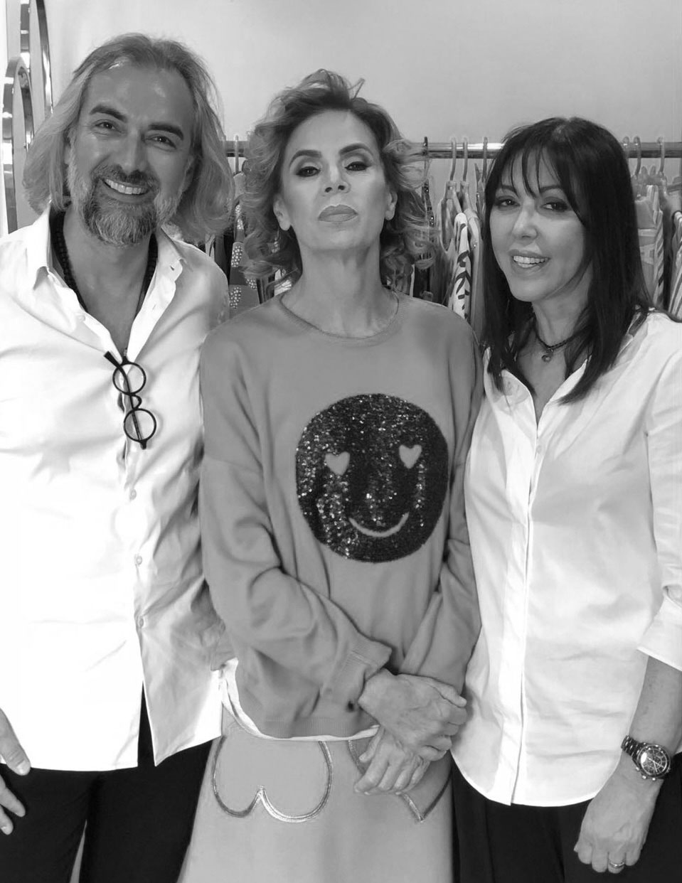 Carlos and Jo with Agatha Ruiz de la Prada