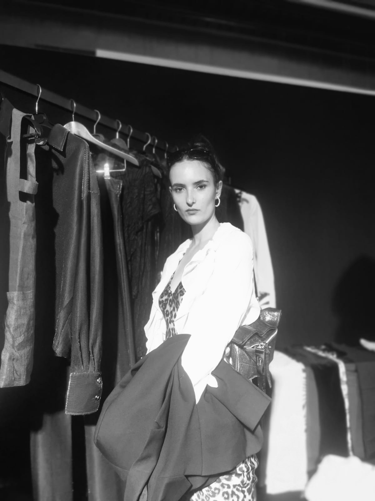 Maja.checking out some clothes from Muzy B.