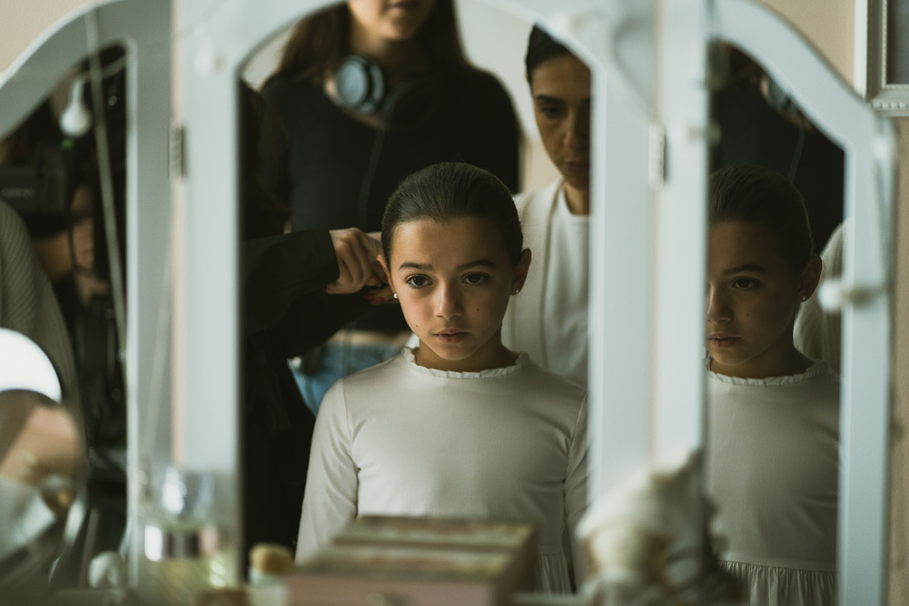 Escenas del rodaje del cortometraje "Abril"