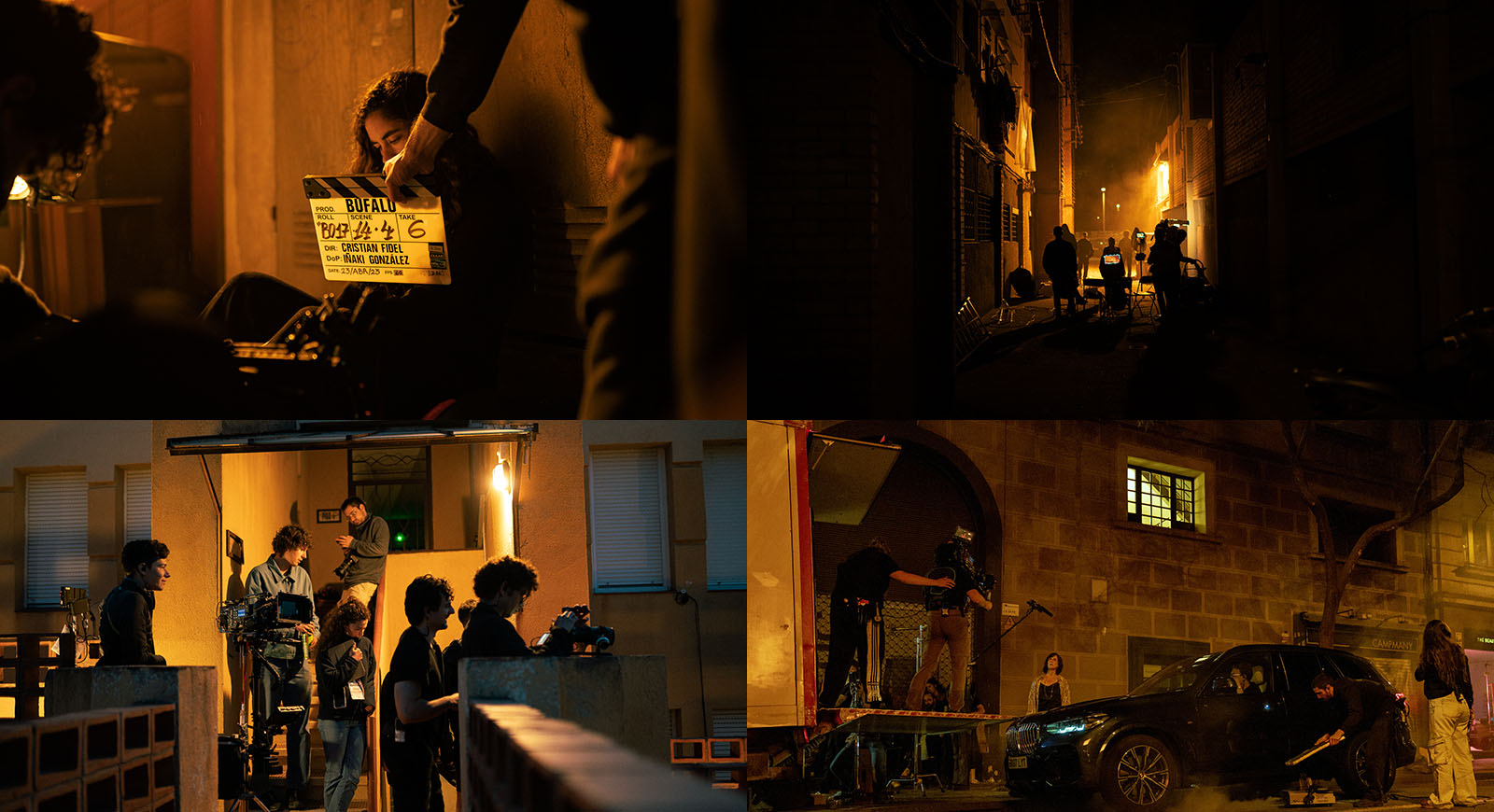 Escenas del rodaje del cortometraje "Búfalo"