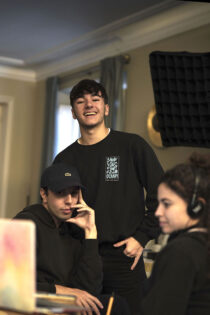 Foto del rodaje del cortometraje "Abril"